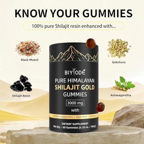 Pure Himalayan Shilajit Gummies Natural Organic